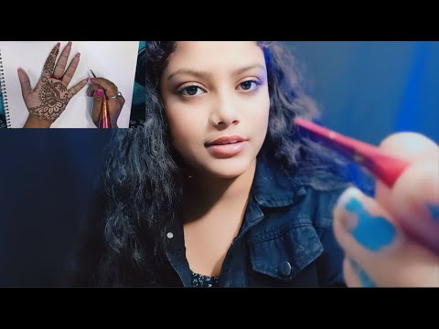 ASMR | Doing My Wedding  Mehandi / Hand Art  | ✨