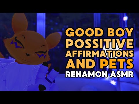 [Furry ASMR] Renamon Gives You Possitive Affirmation and Calls You a Good Boy (Pets, Rain Sounds...)