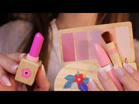 ASMR Wooden Makeup 💄😴 Layered sounds, no talking, personal attention & pampering