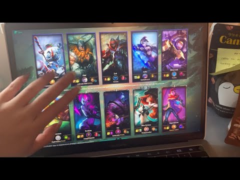 ASMR 2 min laptop screen tapping/league of legends