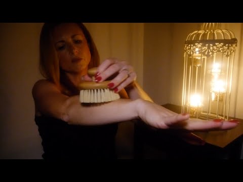 ⎰*-*⎱ASMR Body Brushing by Candlelight ❥ Binaural⎰*-*⎱