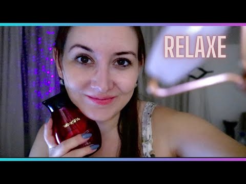 ASMR ATENÇÃO PESSOAL: MASSAGEM EM SEU ROSTO, OMBRO E COSTAS | Sons de creme, sons de boca, tapping