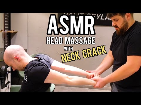 STRONG HEAD MASSAGE WITH NECK CRACK | ASMR BARBER