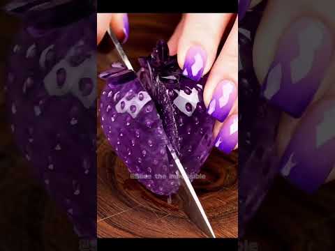 Satisfying strawberries slicing #asmr #satisfying