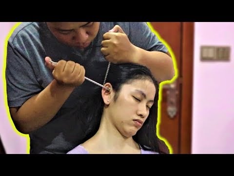 Chopsticks Head Massage - Scratching and Brushing ASMR Head Massage
