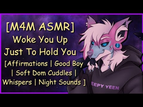[M4M ASMR] "Woke You Up Just to Hold You" | Soft Dom Cuddles & Good Boy Whispers w/Night Sounds