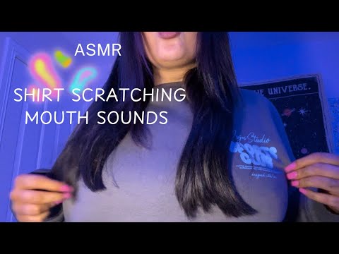 ASMR / Shirt Scratching/ Mouth Sounds ( Fast and Aggressive)