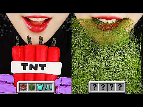 MINECRAFT FOOD ASMR 💥 SUGAR FONDANT EATING SOUND | MINECRAFT MYSTERY BOX UNBOXING ASMR 🥧