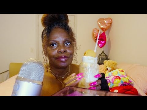 Butter Scotch Banana Pudding With Cool Whip ASMR Eating Sounds
