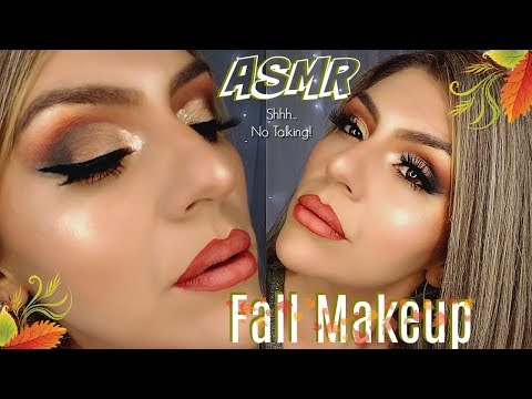 ASMR (No Talking) Doing My Makeup! & Chewing Gum Fall Glow!