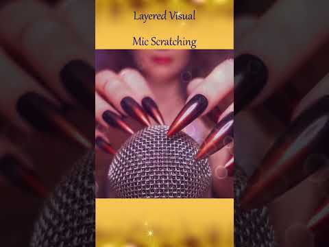 ASMR Mic Scratching with No Cover ❤️ Layered Visual  #asmr  #shorts