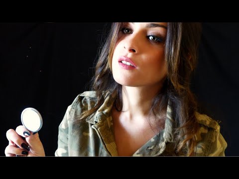 Military Girl Doctor ASMR | Cranial Nerves Exam by Dr. Oriana | ARMY ASMR With C.le Oriana