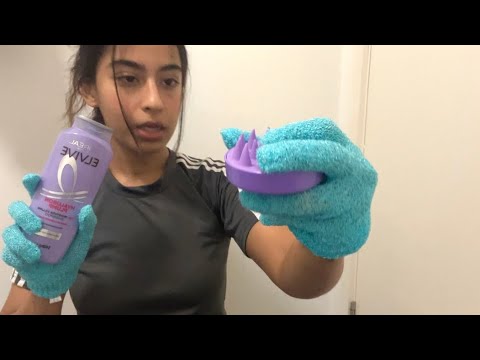 Asmr Hair cleaning and massage (fast)🫧