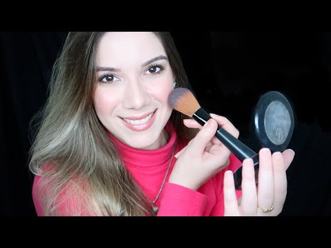 ASMR: ME MAQUIANDO PARA GRAVAR ASMR - PARA DORMIR