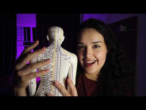 ASMR no boneco de acupuntura | tapping