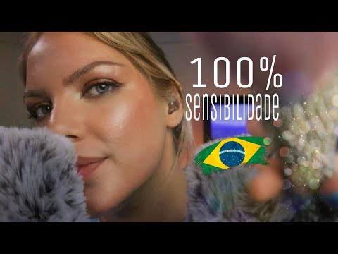 ASMR 100% Sensibilidade Pertinho dos Microfones: Sons de Boca e Inaudivel, Massagem Cerebral