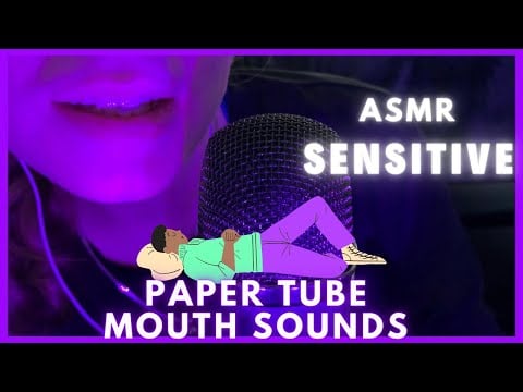 ASMR - TUBE MOUTH SOUNDS 👄 (Paper Tube Roll, Sensitive, Unique Mouth Sounds, Stress Relief)