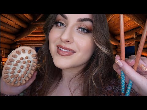 ASMR Deutsch Spa bei Regen 🌧️ Kuscheliges Holzhütten Wellness Resort | Woodan Spa Roleplay, Massage