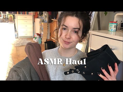 ASMR || CLOTHING HAUL scratching & whispers