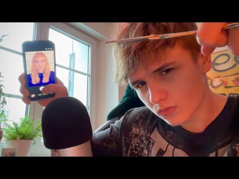 ASMR (accidentally) Cutting you Micro bangs 💔