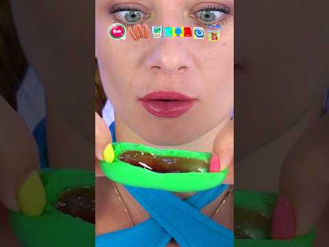 ASMR Gummy Watermelon Balls, Lollipops Mukbang #shorts