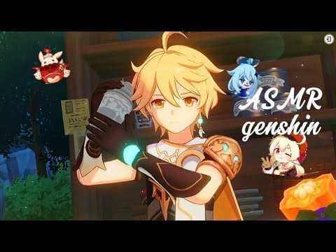 ASMR jogando Genshin Impact!💫 (Sussurros e Mouth Sounds)