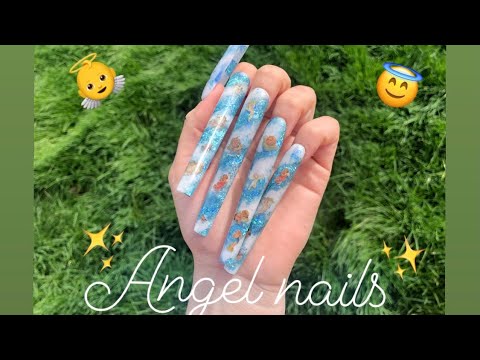 CREATING ANGEL NAILS... FINALLY 😇💅