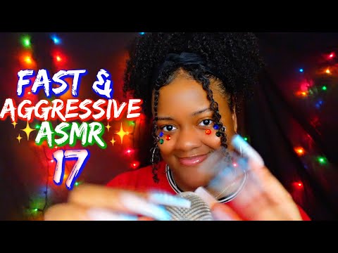 ASMR |⚡FAST & AGGRESSIVE TRIGGERS: PART 17??♡🔥(CRACKHEAD ENERGY X1000)