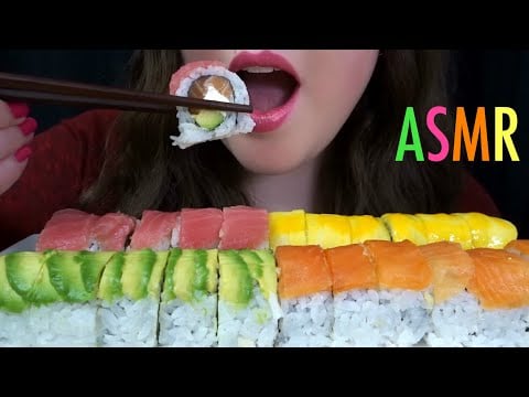 ASMR Sushi Platter | Satisfying Eating Sounds | No Talking