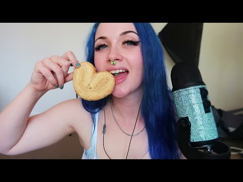 ASMR Eating Baqar Khani Puff Pastry Hearts (CRUNCHY, FLAKY EATING SOUNDS)