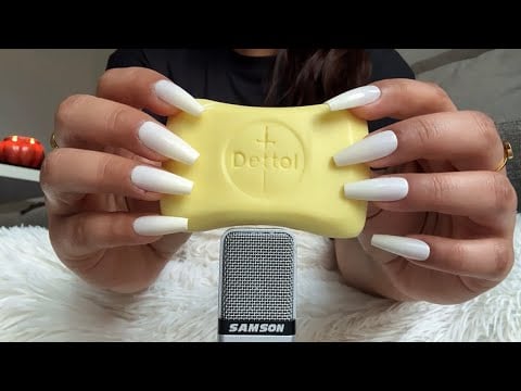 [ASMR] Soap 🧼 Tapping, Scratching & Carving No Talking Lo-Fi 🌙 