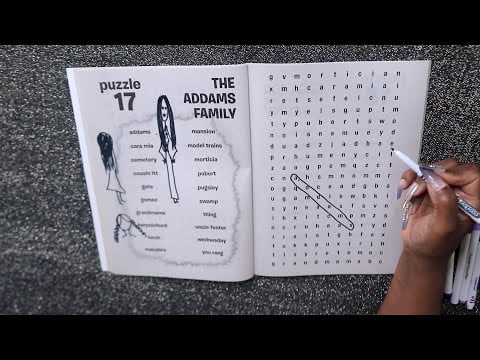 THE ADAMS FAMILY WORD SEARCH ASMR CHEWING GUM TRIDENT