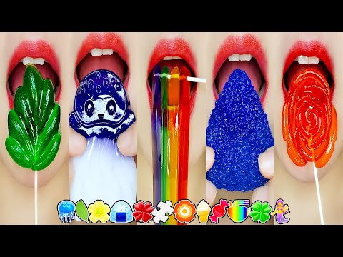 Homemade Colorful Jelly 직접 만든 젤리 이모지 먹방 Eating Sounds [asmr mukbang]