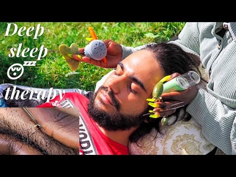 ASMR Intense Pampering & Face Picking In The Forest | Layered Sounds Of Nature,Crickets, River Birds