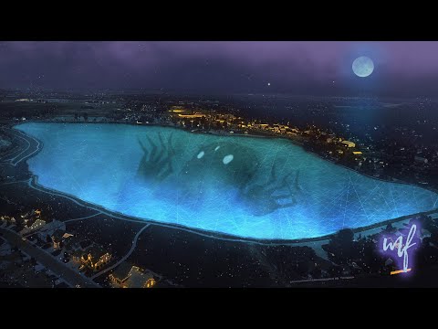 Winter Town Around the Frozen Lake ASMR Ambience (tingly ice sounds)