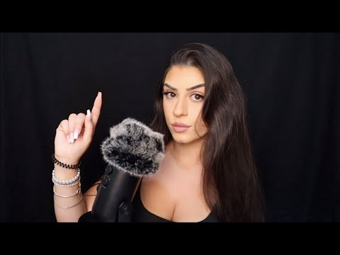 ASMR | Countdown For Sleep ~ 100 ~ ( Close Whispers & Fluffy Mic Brushing)