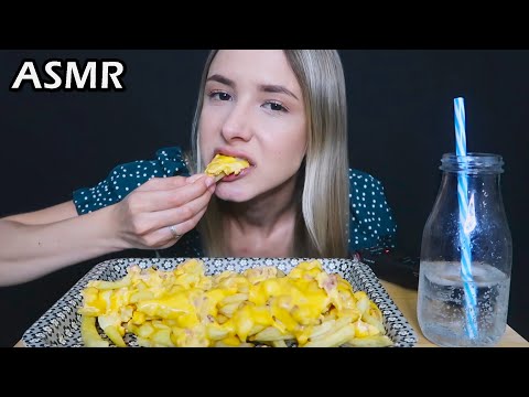 ASMR MUKBANG - BATATA FRITA COM MUITO CHEDDAR E BACON 🥓