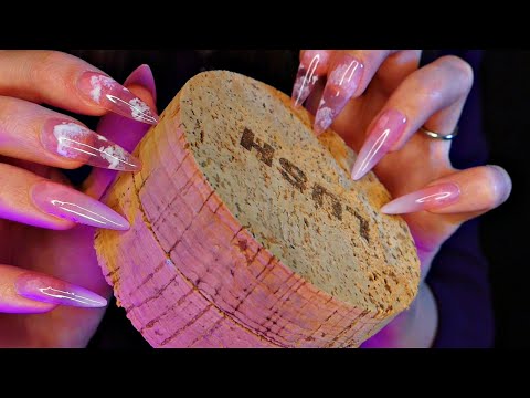 ASMR Aggressive Scratching on Cork & Wood | Fast and Aggressive | Long Nails | No Talking