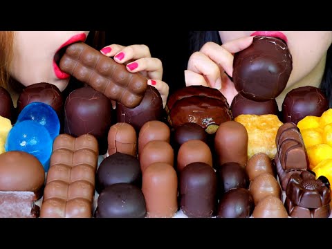 ASMR BUBBLY CHOCOLATE, CHOCOLATE COVERED MARSHMALLOWS, CHEESE MOCHI, ICE CREAM, JELLY BALLS, CAKE 먹방