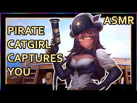 Pirate Catgirl Catnaps You | ASMR | Personal Attention |  [ear taps] [writing]