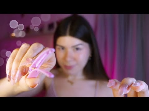 ASMR fazendo seu cílios ATÉ VOCÊ DORMIR PROFUNDAMENTE 💗🥱