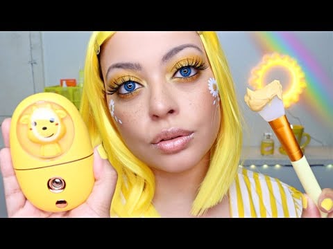 ASMR| 🌈The ROYGBIV Spa - YELLOW EDITION 💛 Pampering Session (PERSONAL ATTENTION & LAYERED SOUNDS)