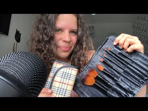 [ASMR] makeup brush collection 🖌 (mic brushing etc.)