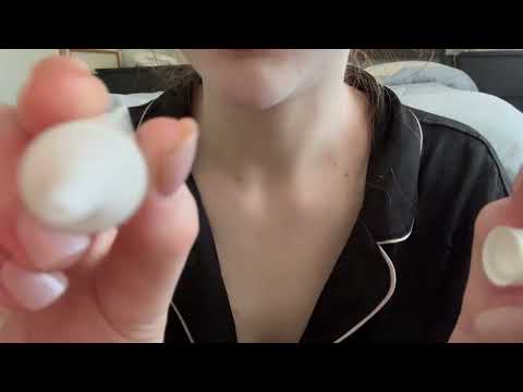 Whats in my skincare bag ASMR (girlypop asmr for sleep, comfort)