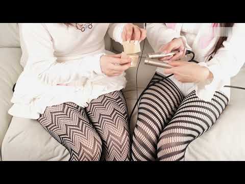 ASMR No Talking Twins Triggering Sound | Ear Cleaning | Sponge | Wood | Mic Starching