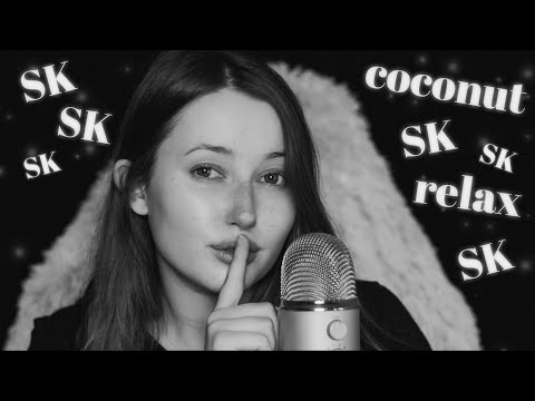 ASMR | Binaural Trigger Words ✨ SK, Relax, Coconut, “Close Your Eyes”