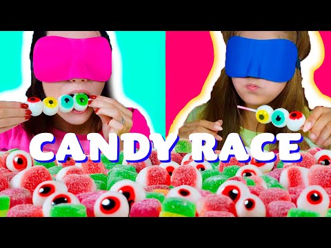ASMR Food Race with different types of food!