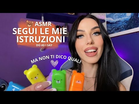 ASMR - SEGUI LE MIE ISTRUZIONI PER DORMIRE MA NON TI DICO QUALI + FOCUS TEST