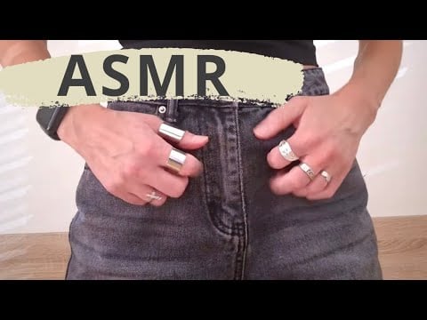 ASMR | FABRIC JEAN AGRESSIVE SCRATCHES 👖 | NATURAL NAILS  | NO TALKING