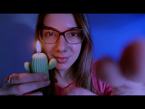 ASMR Para ACALMAR ANSIEDADE, TENSÕES, ESTRESSE 🙌 Sussurros,Tapping, Pincel, Hand Movements, Água